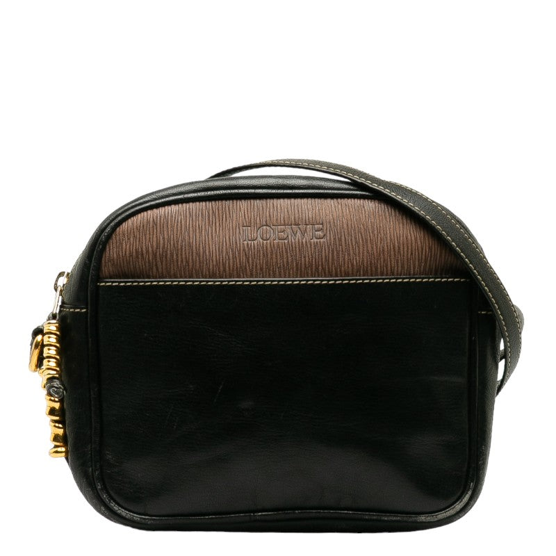 Loewe Leather & Suede Velazquez Twist Crossbody Bag Leather Crossbody Bag in Good condition