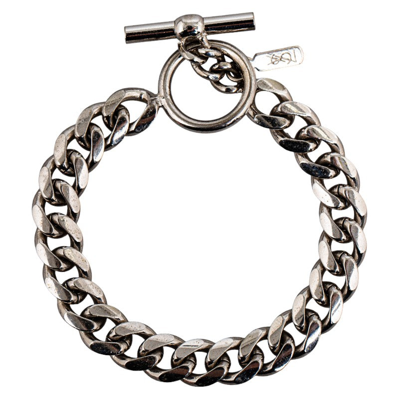 Saint Laurent Ladies Silver Metal Chain Bracelet in Khepri Style
