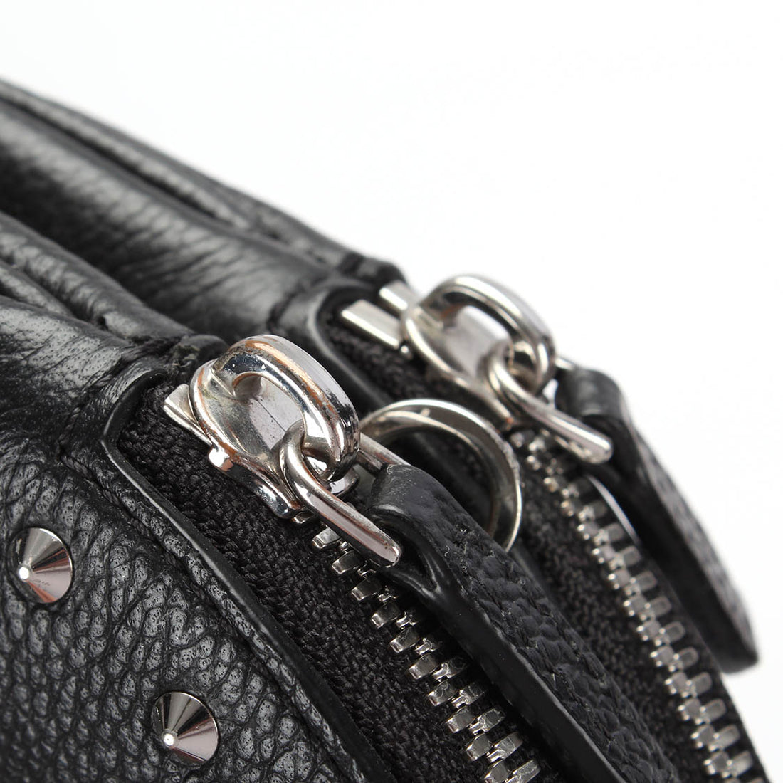 Studded Leather Round Crossbody Bag