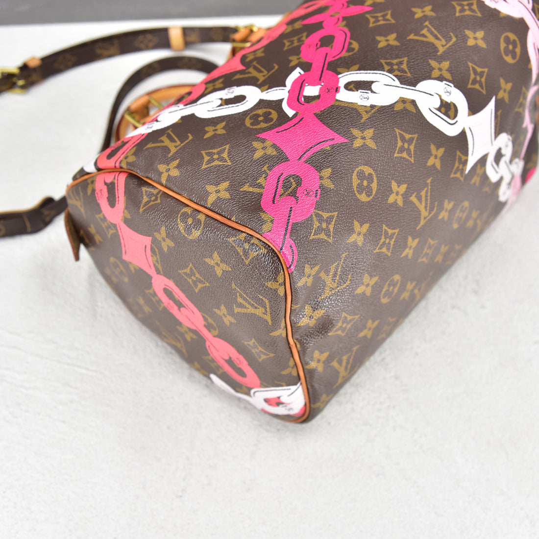 Limited Edition Monogram Chain Flower Speedy 30