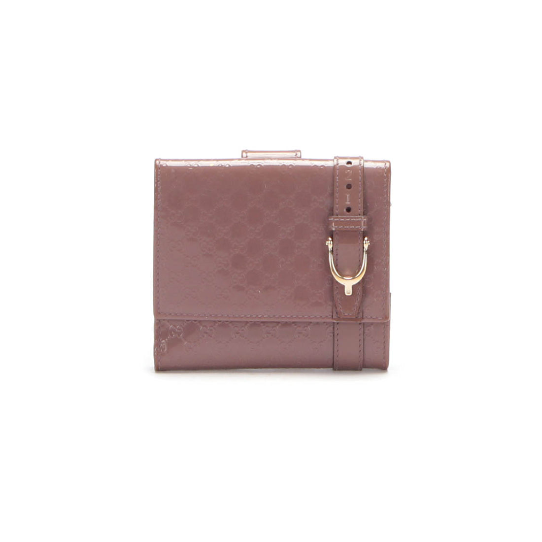 Microguccissima Patent Flap Wallet