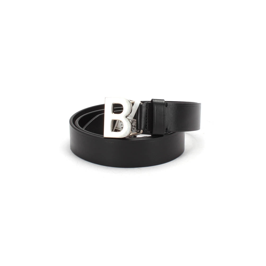 B Logo Leather Belt