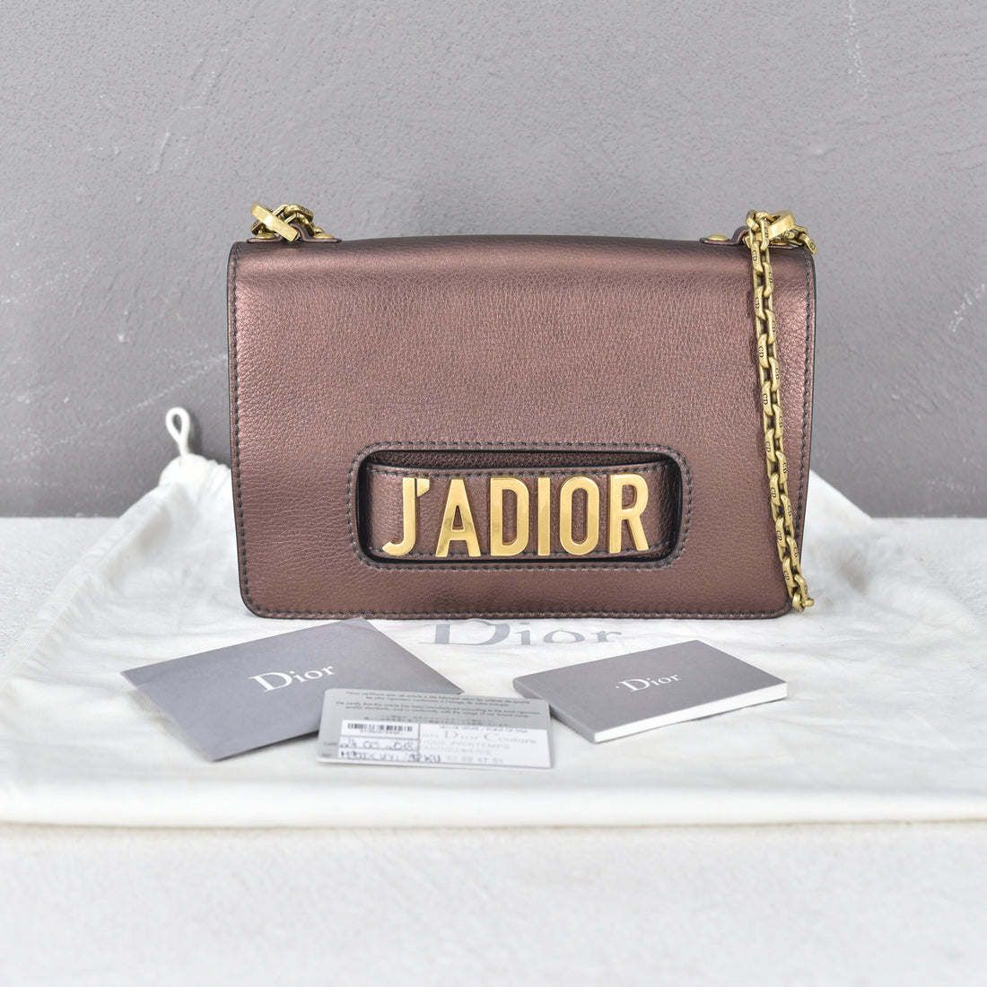 J'Adior Leather Flap Bag