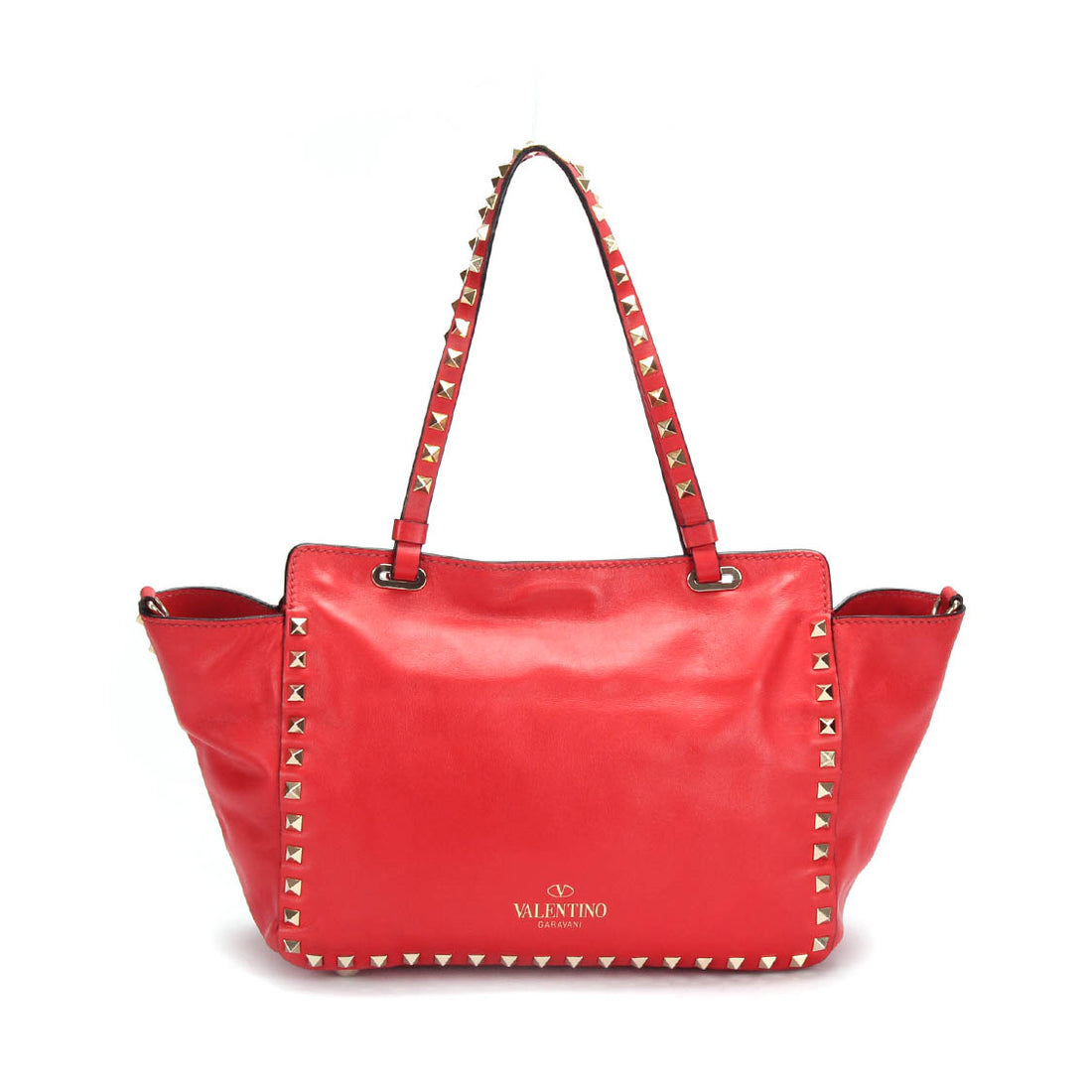 Rockstud Leather Tote Bag