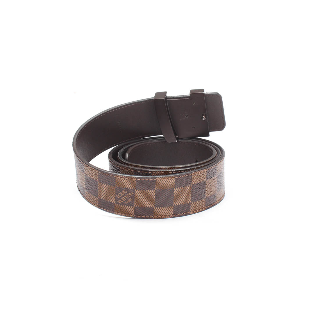 Initiales Damier Ebene Pattern Belt