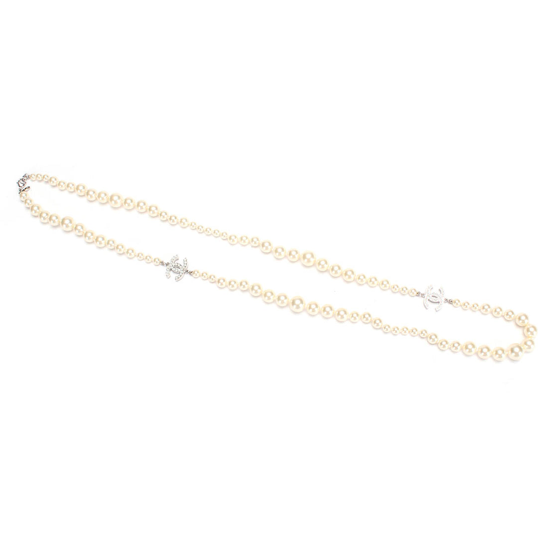 CC Faux Pearl Necklace