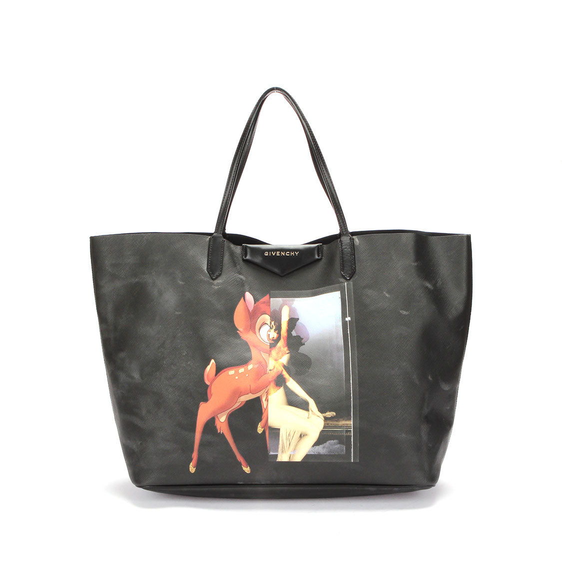 Bambi Antigona Leather Tote Bag
