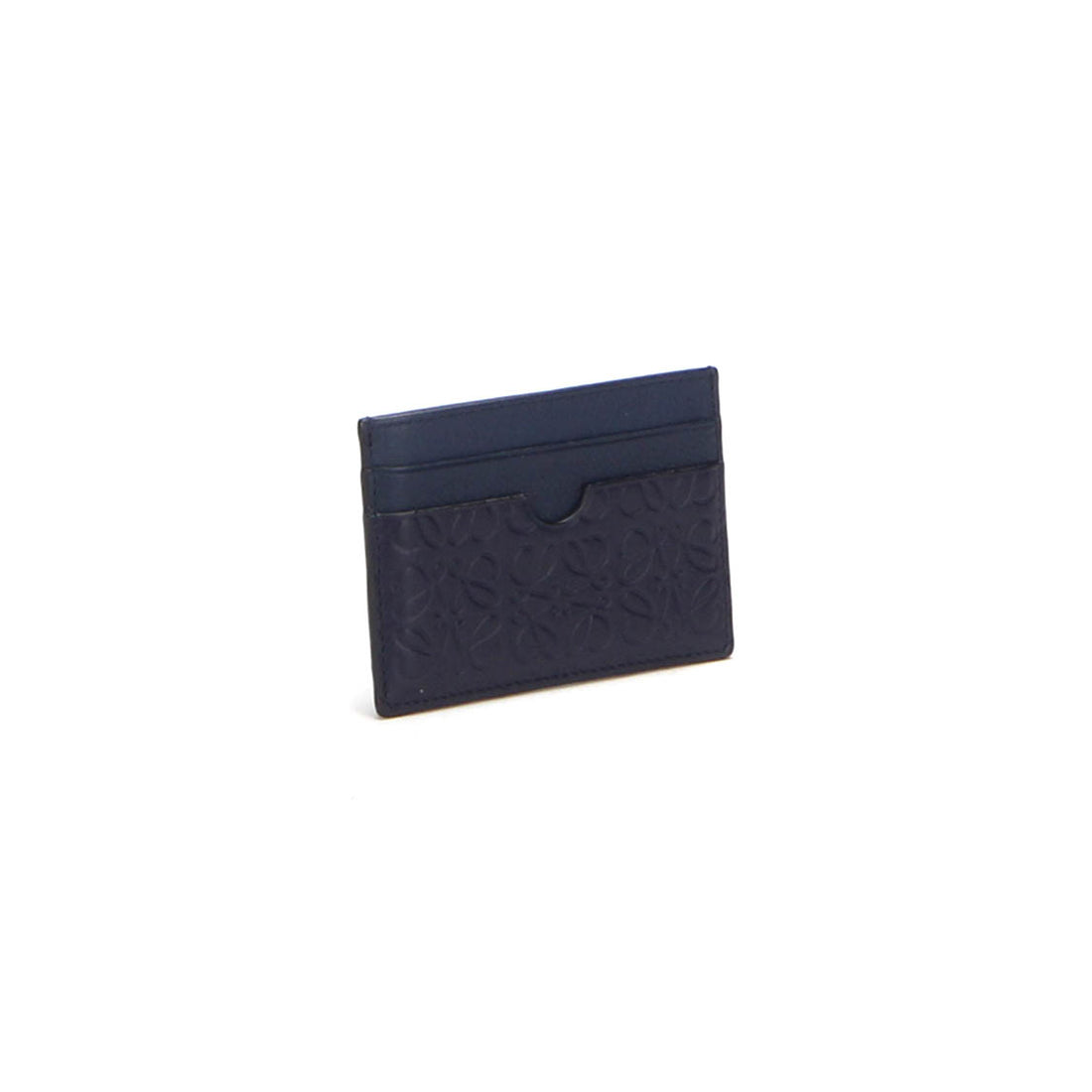 Anagram Embossed Leather Card Holder