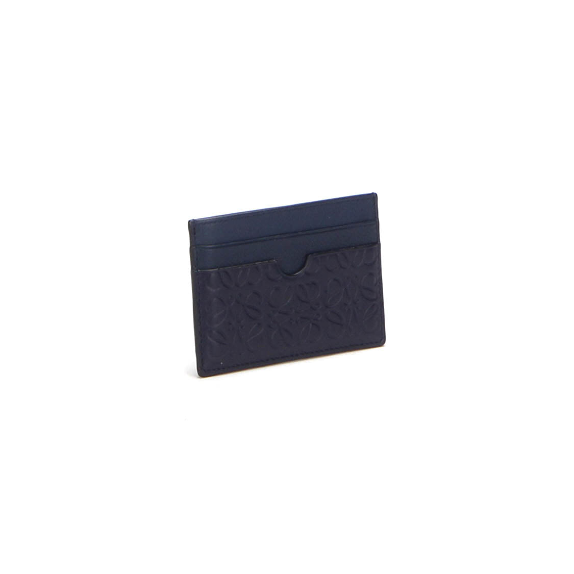 Anagram Embossed Leather Card Holder