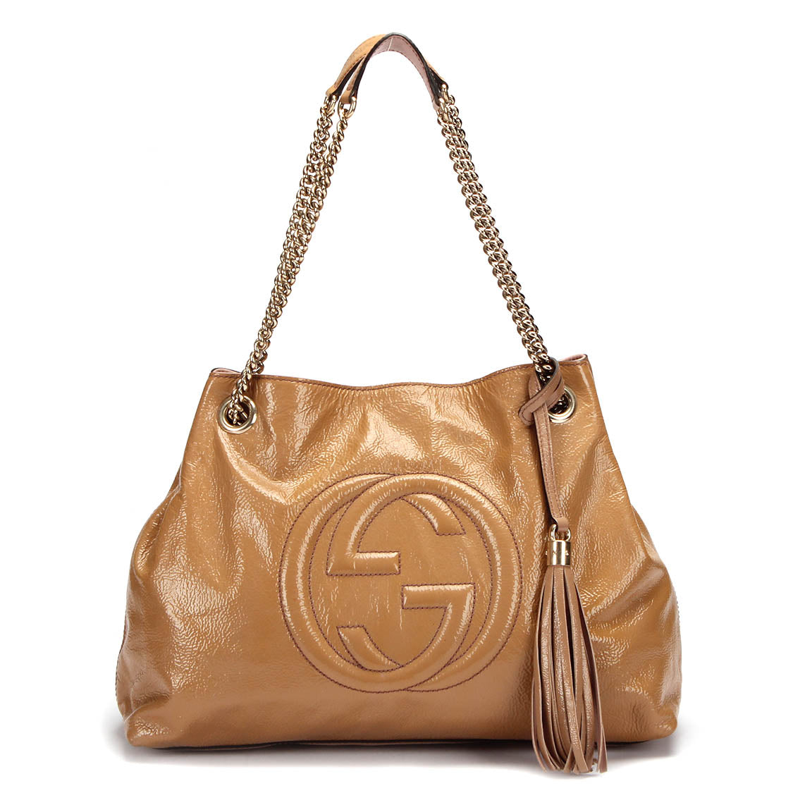 Medium Patent Leather Soho Chain Shoulder Bag 308982