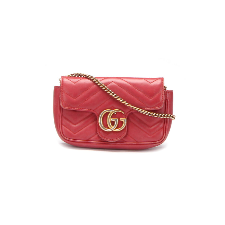 Super Mini GG Marmont Matelasse Crossbody Bag 476433