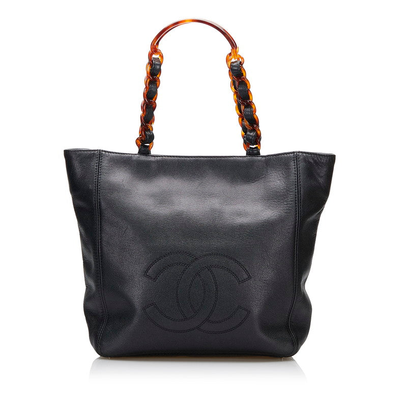 CC Caviar Leather Shoulder Bag