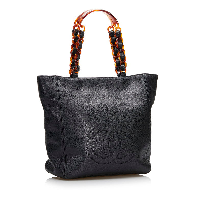 CC Caviar Leather Shoulder Bag
