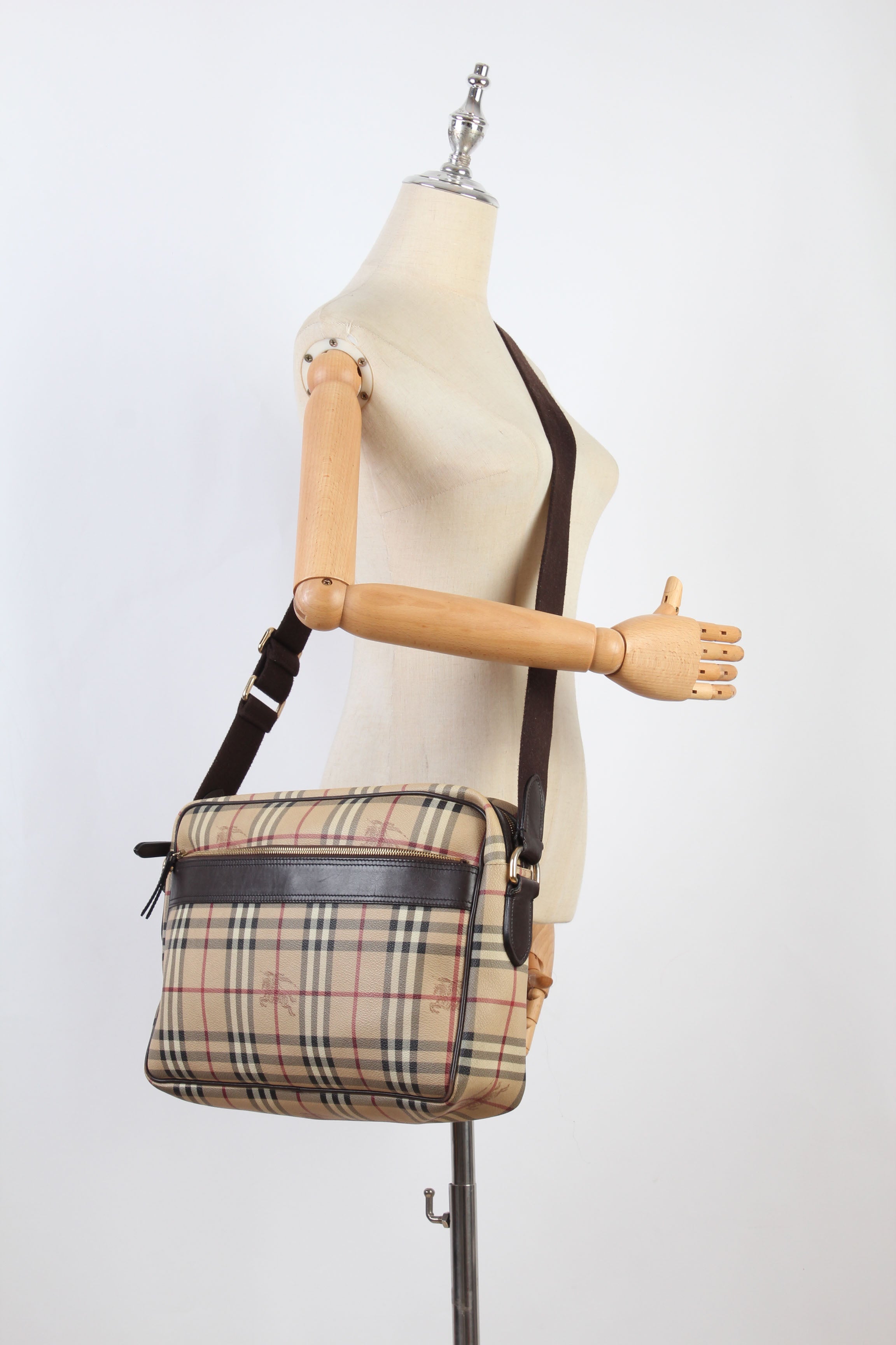 Haymarket Check Canvas Messenger Bag