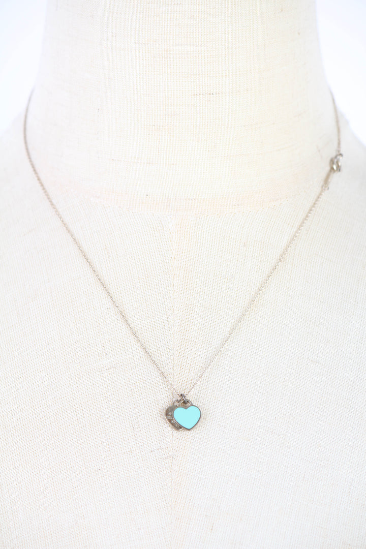 Return to Tiffany Double Heart Pendant Necklace