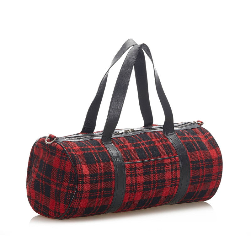 Plaid Wool Shoulder Bag