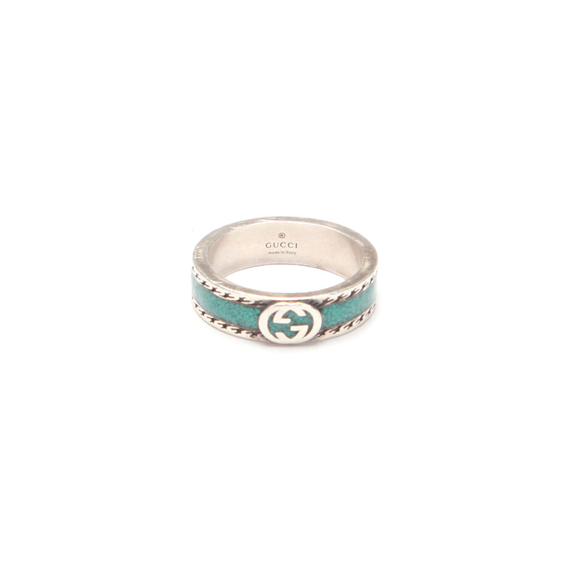 Interlocking G Torquoise Ring