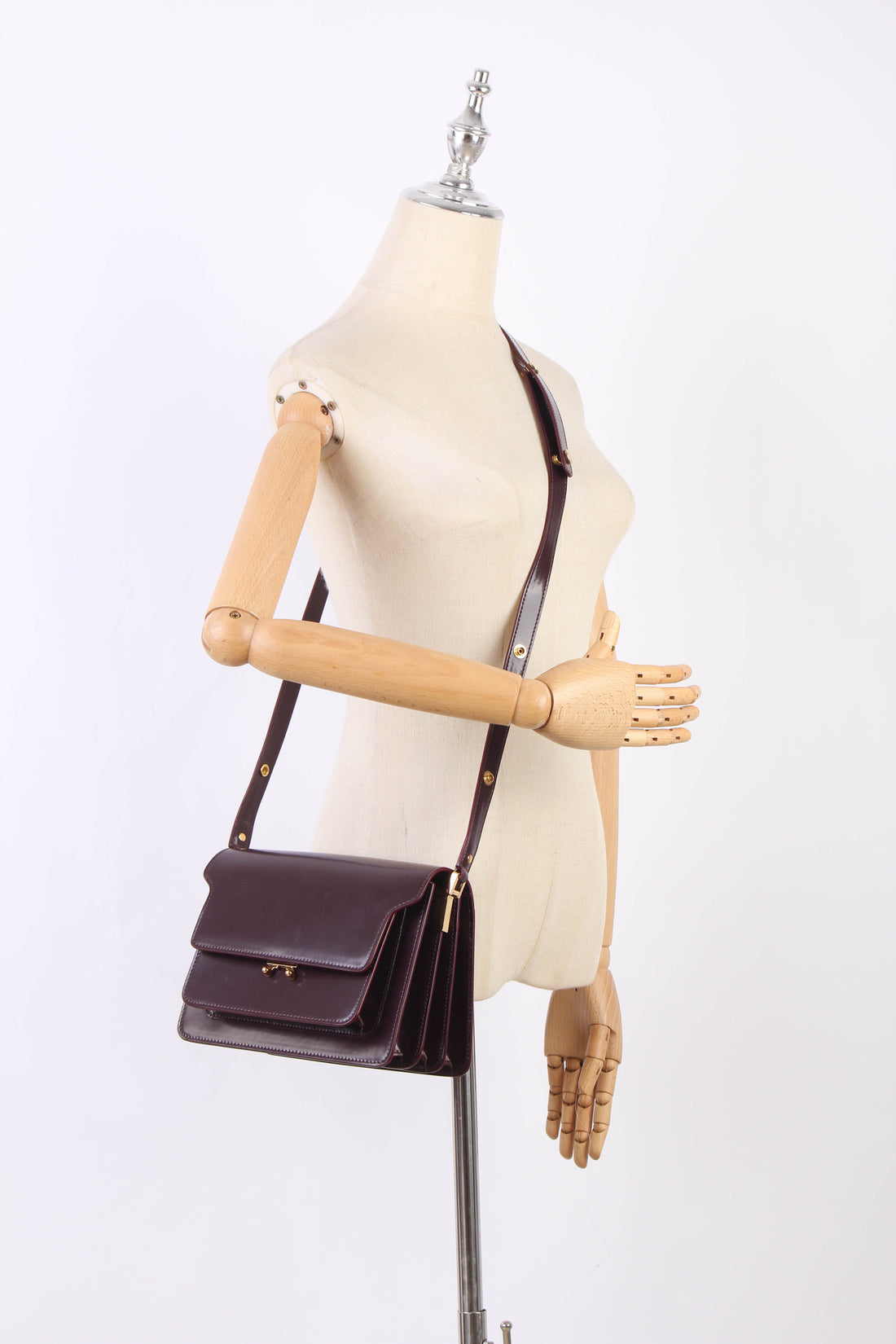 Trunk Leather Crossbody Bag