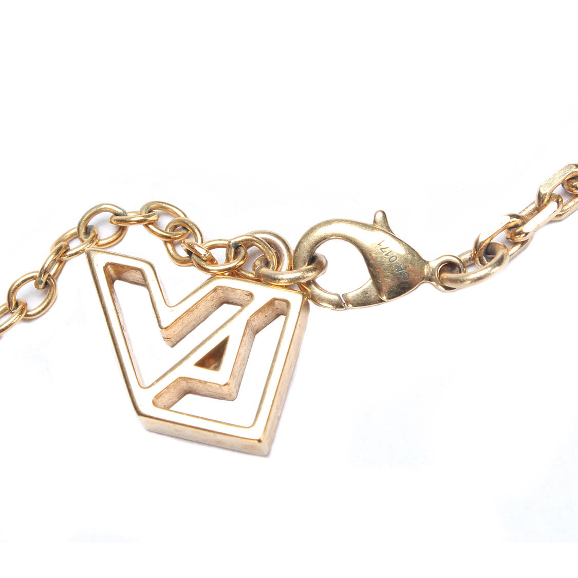 Louis Vuitton Crystal Resin & Wood Ball Charm Necklace Louis Vuitton