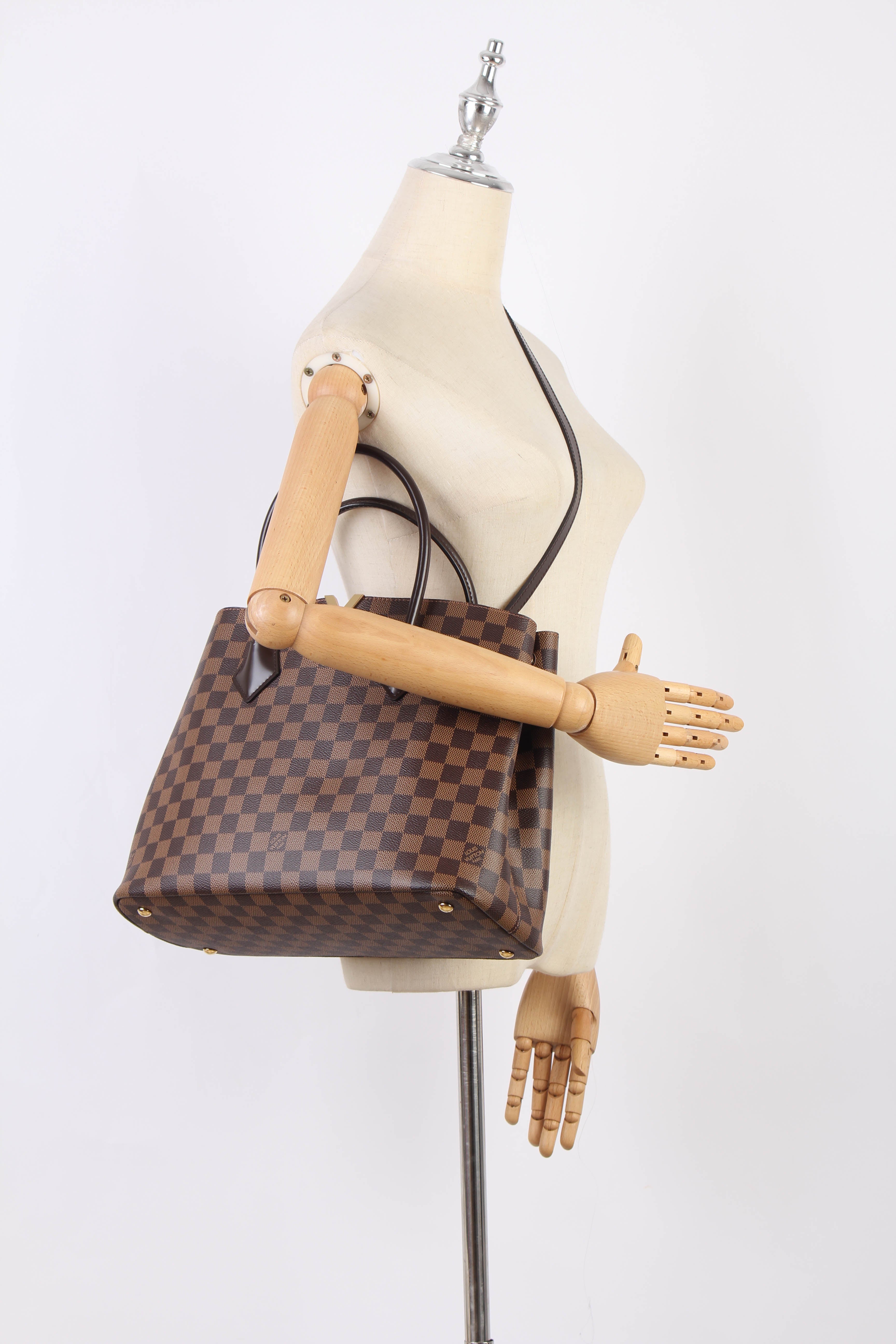 Louis Vuitton N41435 Kensington Damier Ebene 'V' Tote Bag