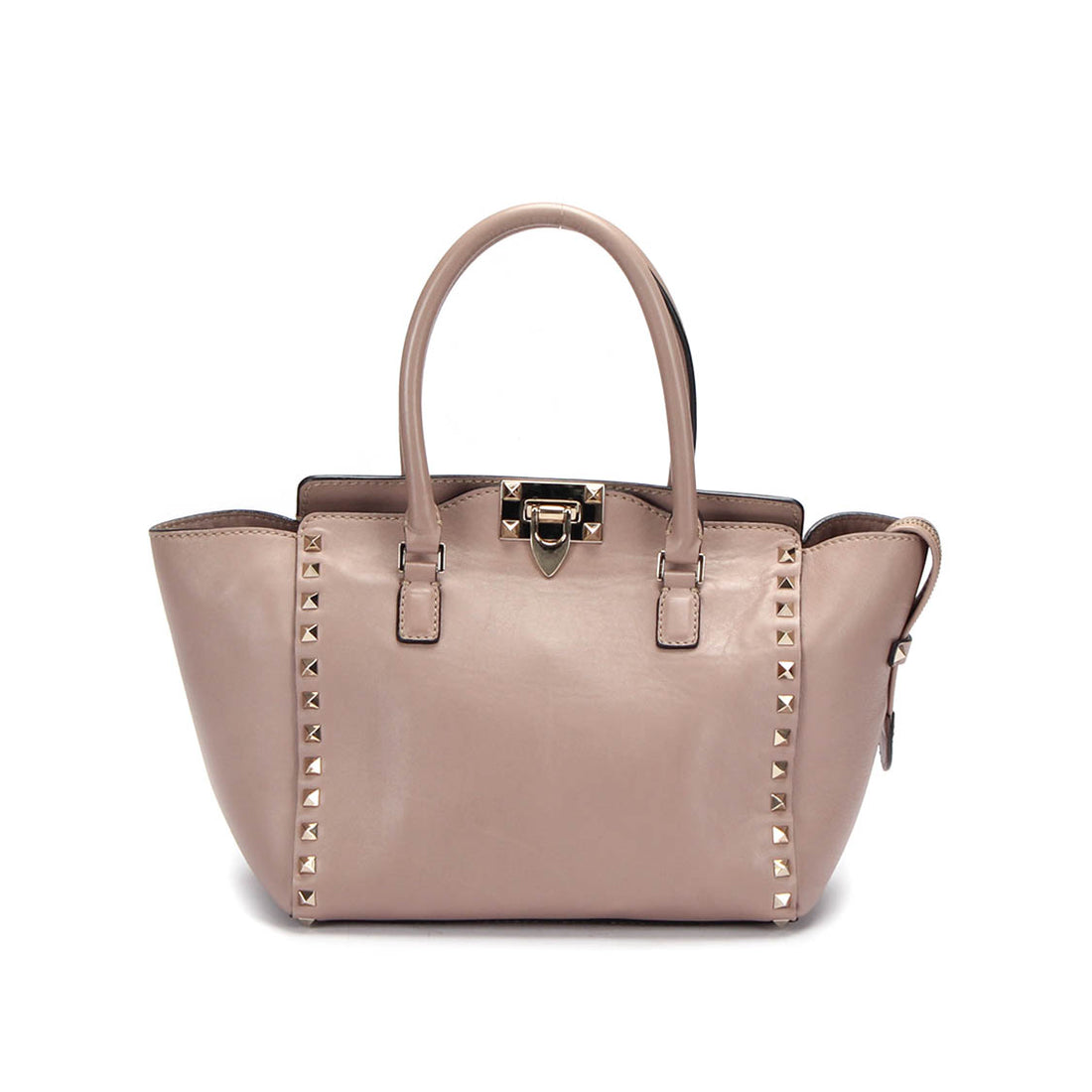 Rockstud Leather Tote Bag