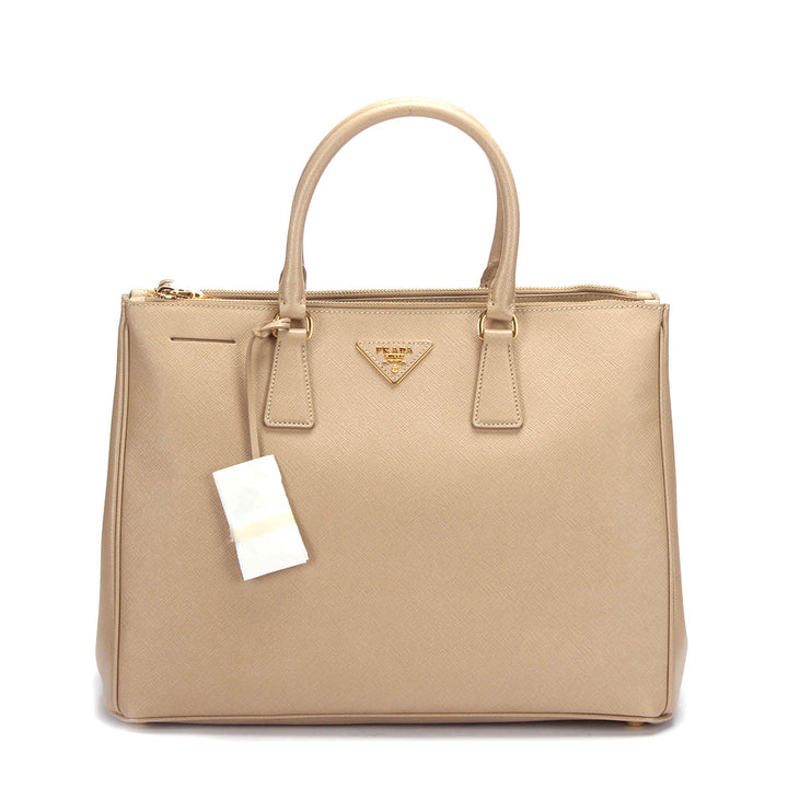 Saffiano Double Zip Galleria Tote Bag