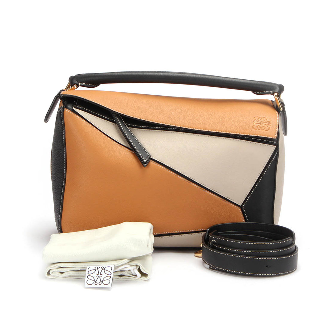 Puzzle Leather Shoulder Bag