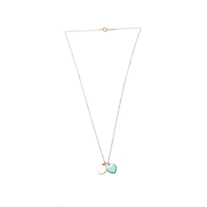 Return To Tiffany Double Heart Tag Necklace