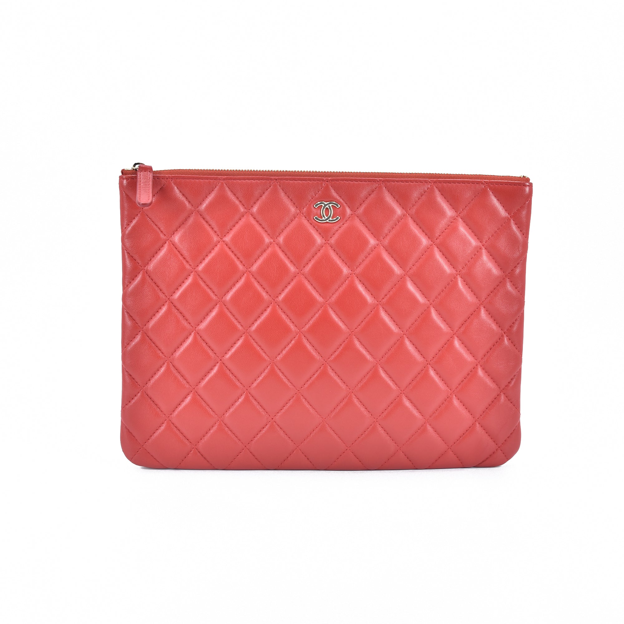 CC Quilted Leather O Case Clutch