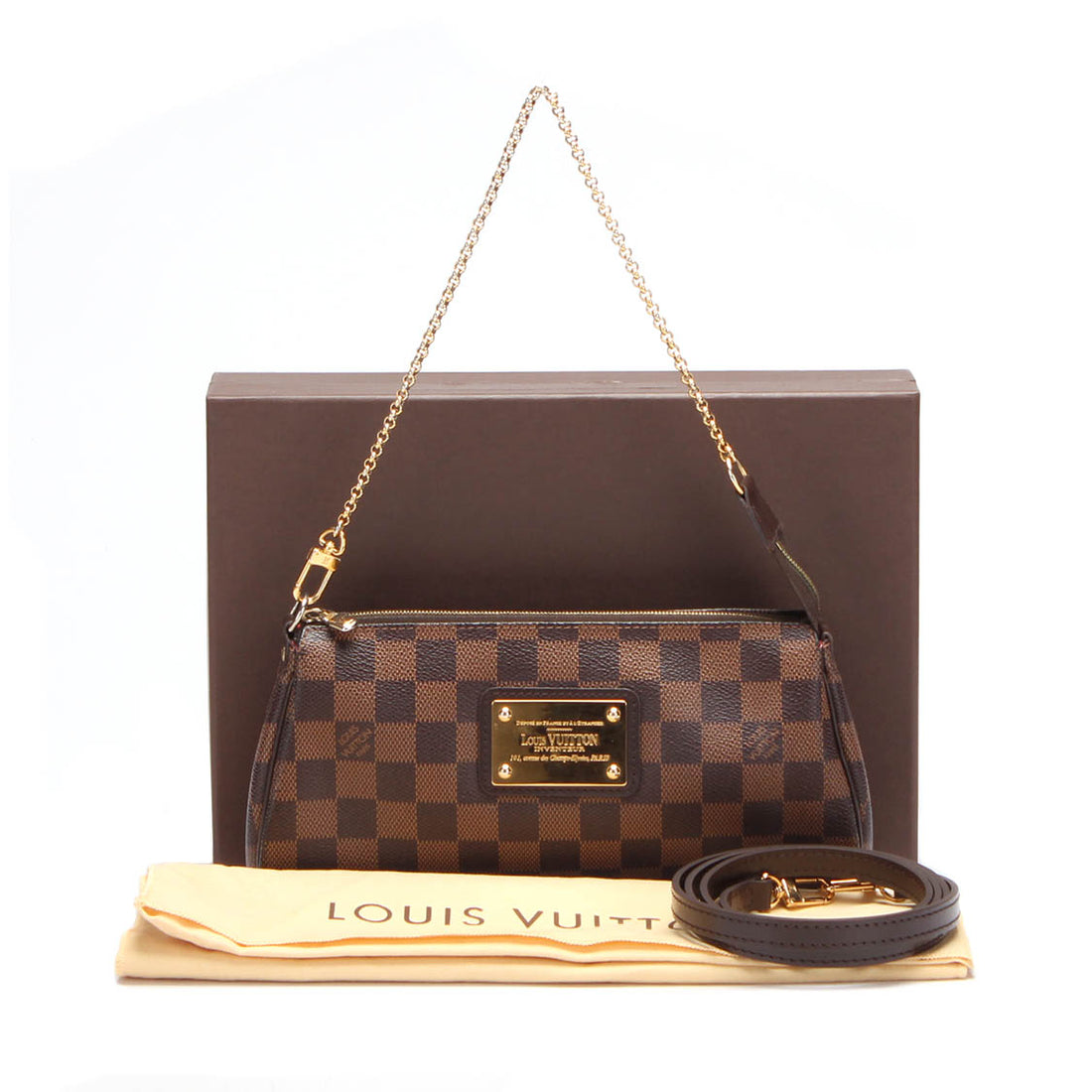 Damier Ebene Eva Pochette With Strap