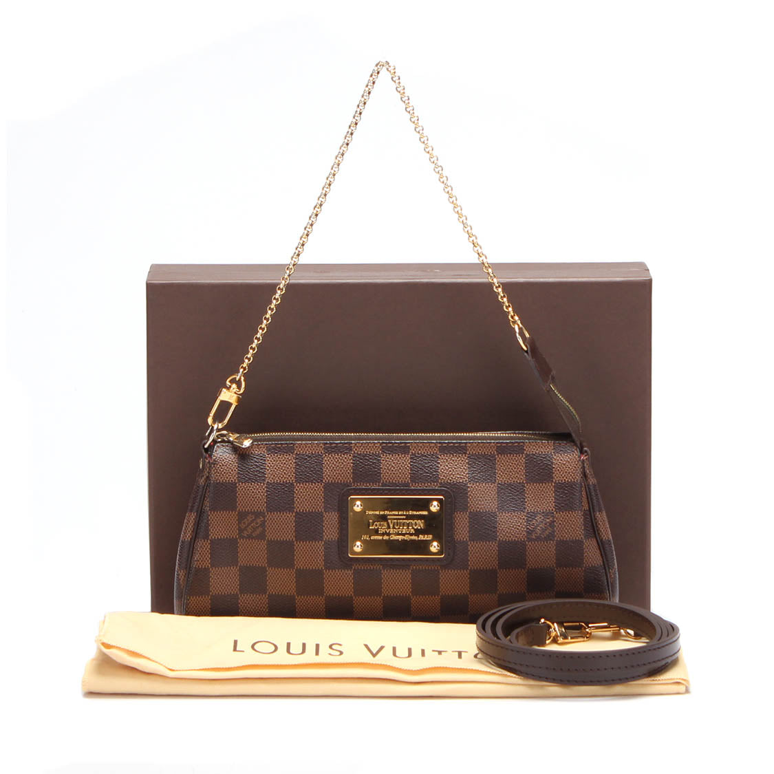 Damier Ebene Eva Pochette With Strap