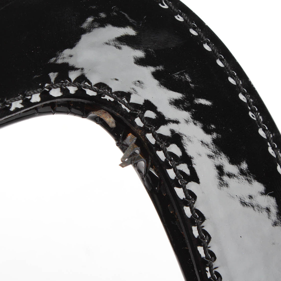 Oversized Patent Leather Belt