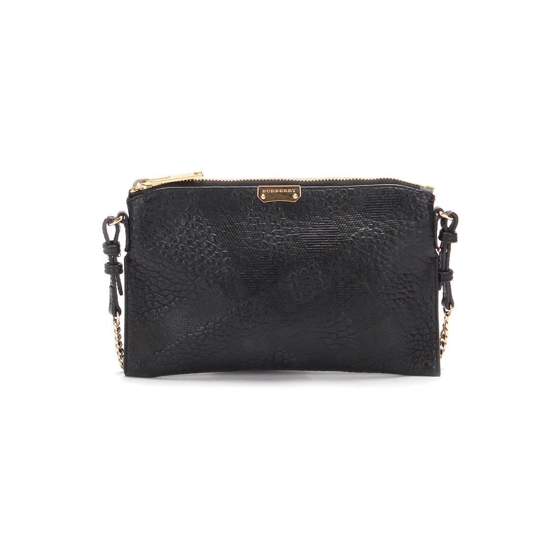 Embossed Leather Crossbody Bag