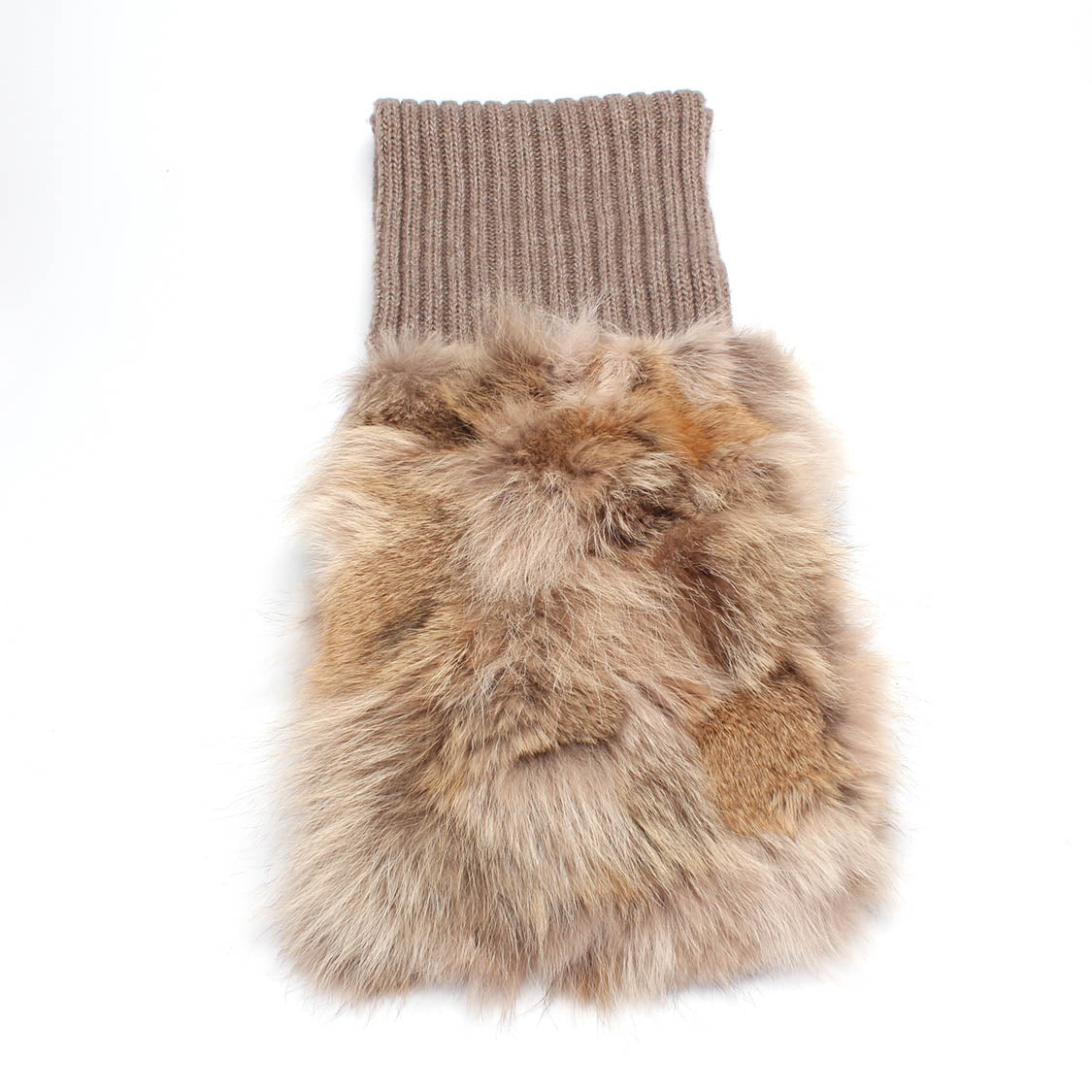 Fox Fur Trimmed Wool Scarf
