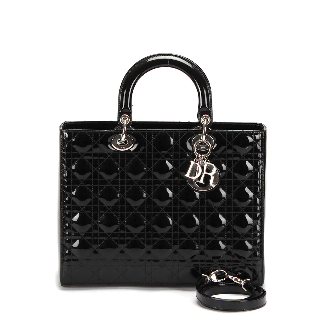 大型女士Dior Patent Leather手提袋