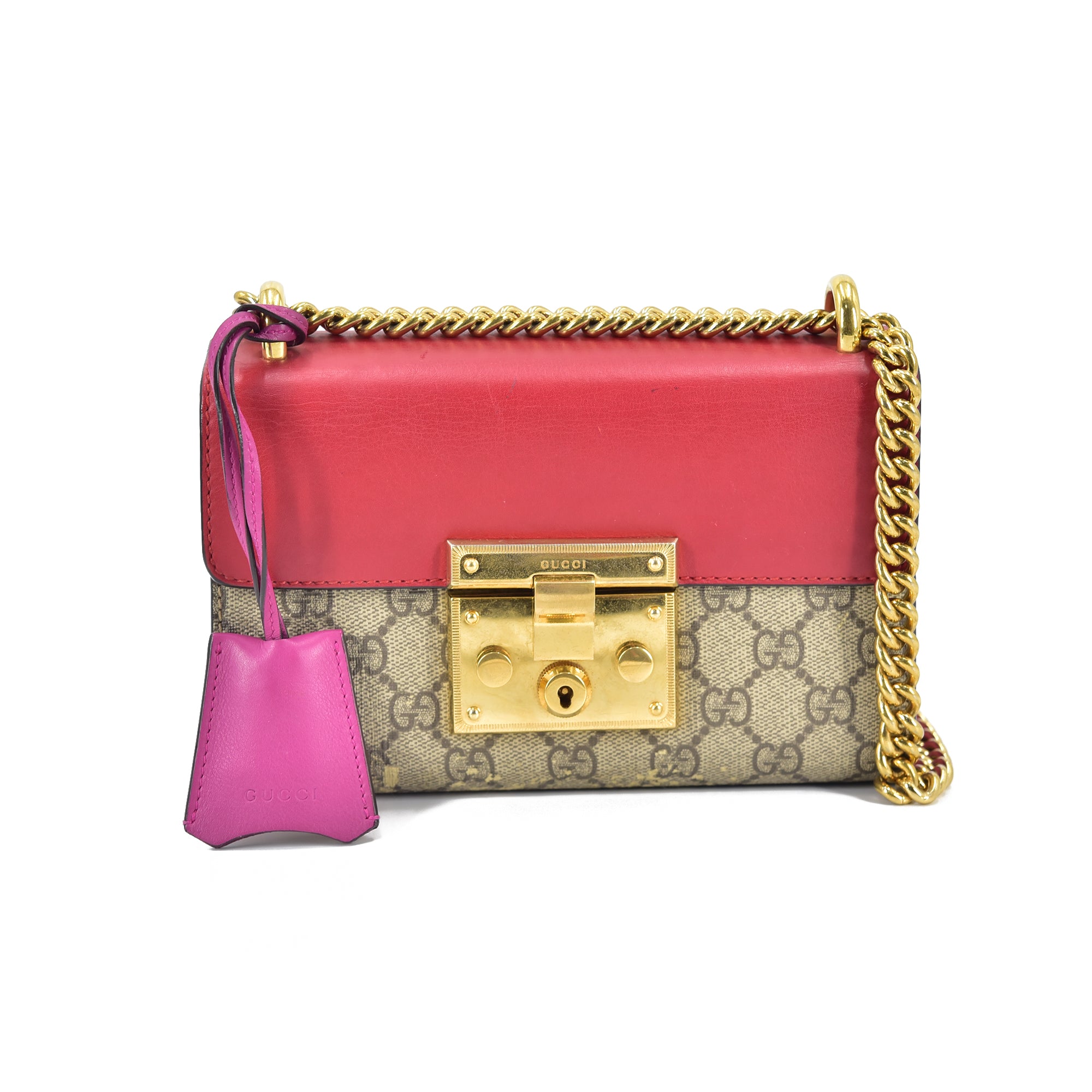 Small GG Supreme Padlock Shoulder Bag 409487