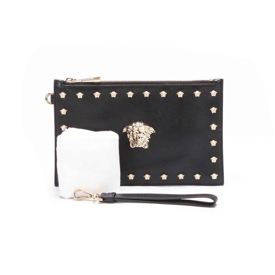 Leather Studded Clutch