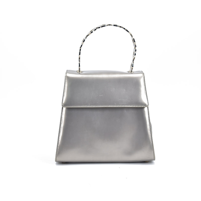 Metallic Leather Handbag R00549