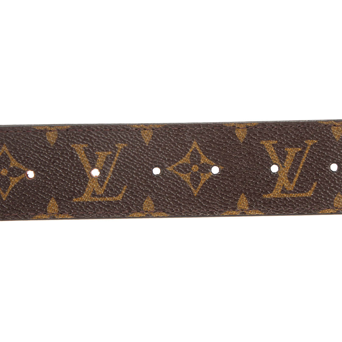 Louis Vuitton Monogram Initiales Belt M9821 Brown Leather Pony