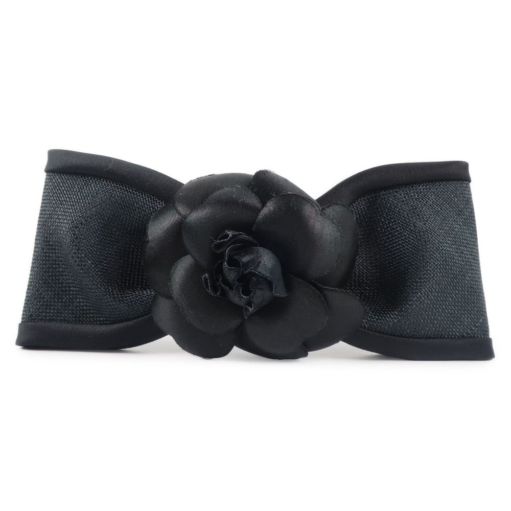 Chanel Camelia Ribbon Hair Clip Canvas Hair Accessory in Excellent condition