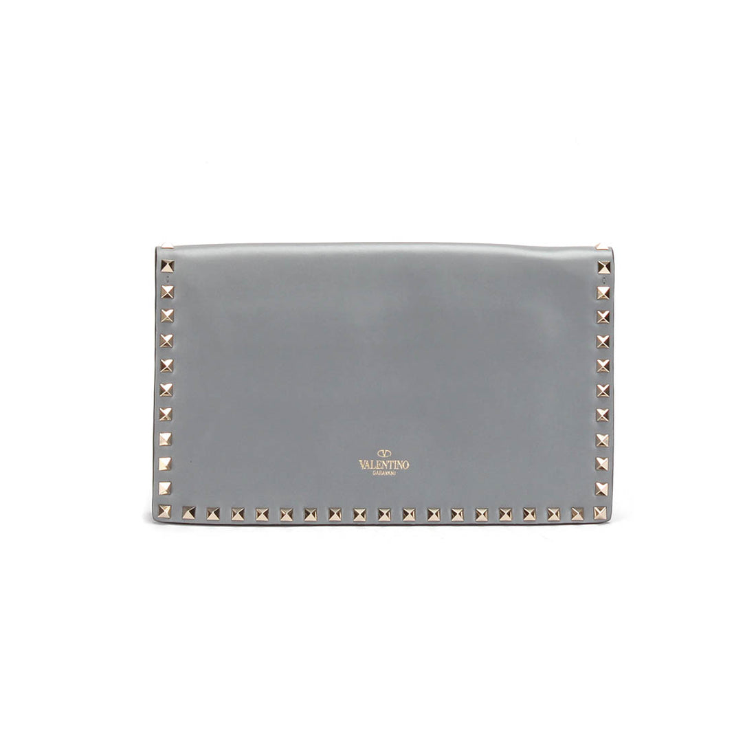 Rockstud Leather Clutch Bag