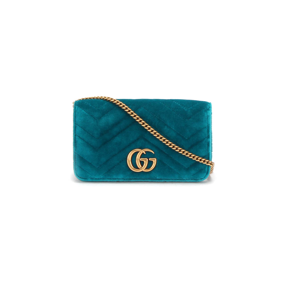 Mini GG Marmont Velvet Crossbody Bag 488426