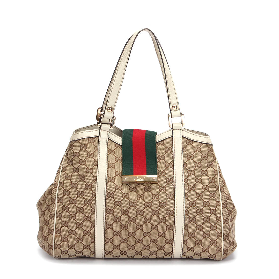 Gucci GG Canvas Web New Ladies Shoulder Bag Canvas Shoulder Bag 233609 in Good condition