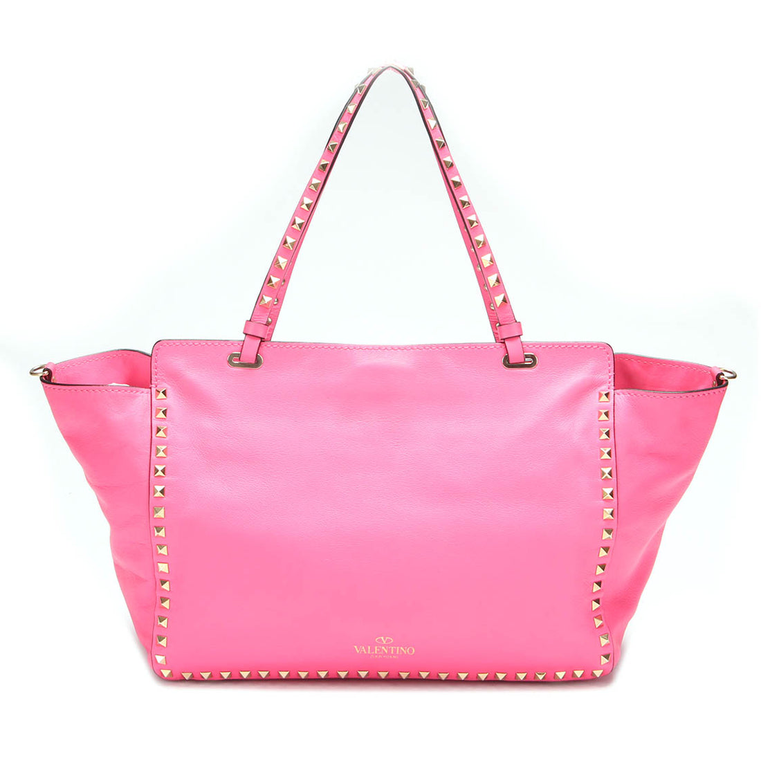 Rockstud Leather Tote Bag