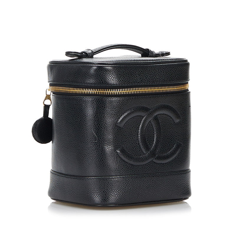 Chanel Vanity Bag Animal skinxCaviar leather Black