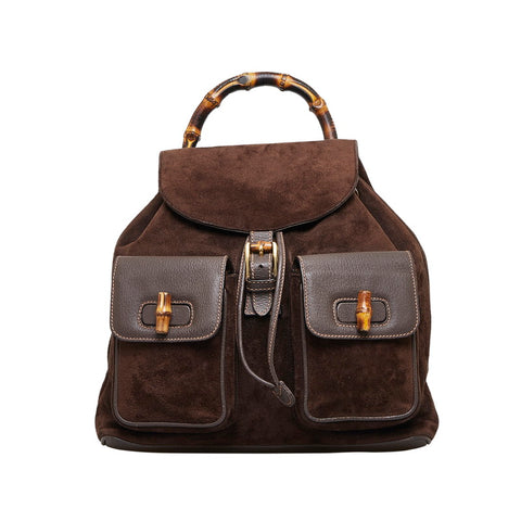 Leather & Suede Bamboo Backpack 003 58