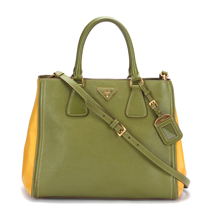 Bicolor Saffiano Tote Bag