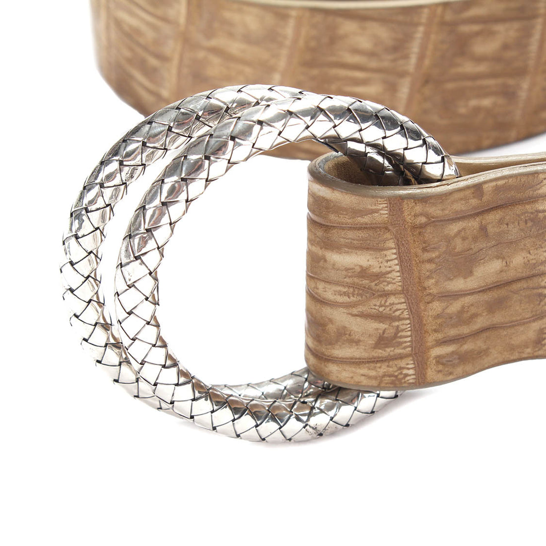 Alligator Print Wide Belt