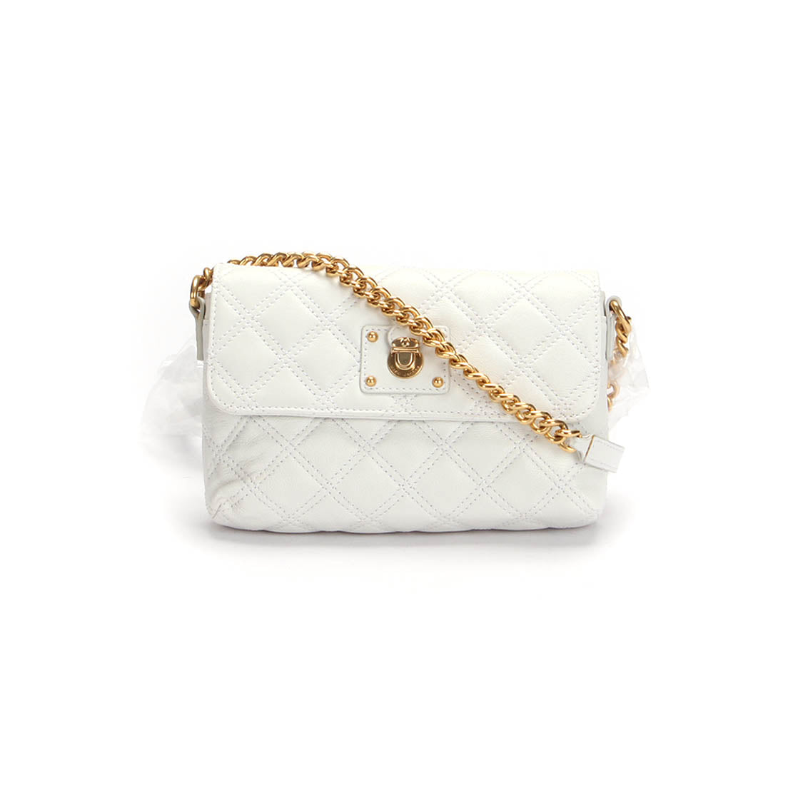 Quilted Leather Chain Crossbody Bag