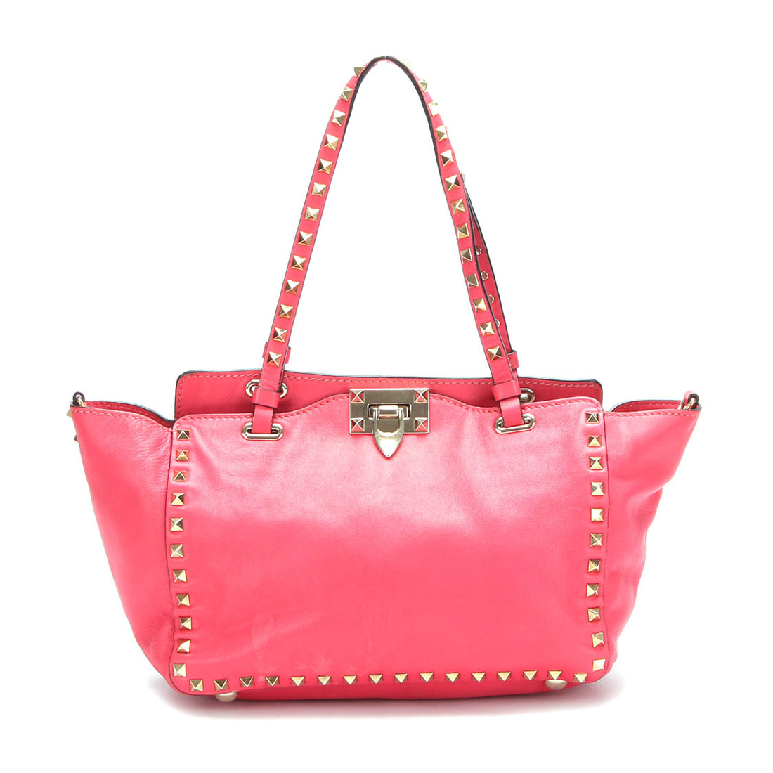 Rockstud Leather Tote Bag